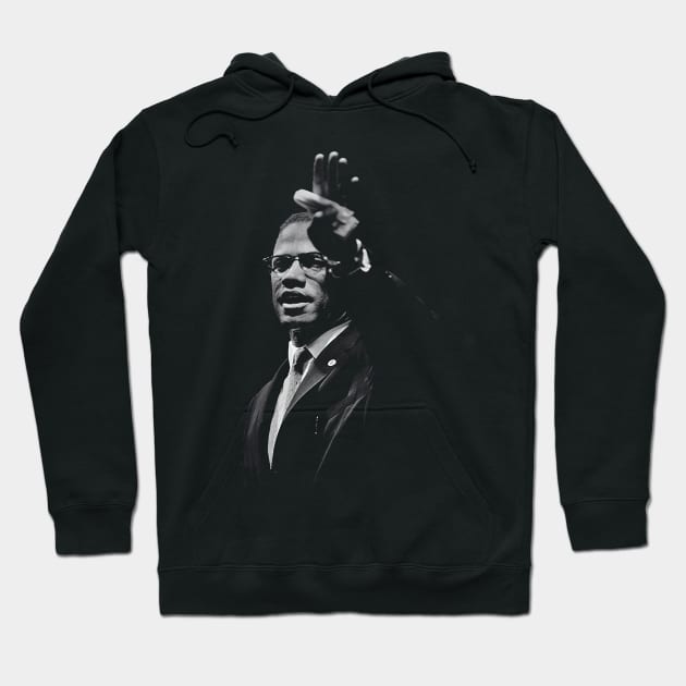 Malcom X Human Rights Activist Hoodie by Yeyacantik